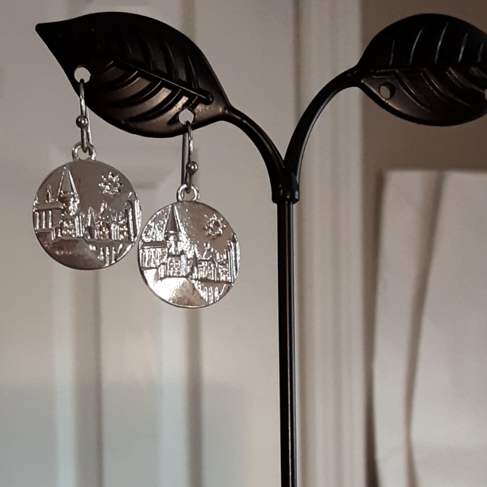 Hand Crafted Harry Potter Pierced Earrings Silvertone